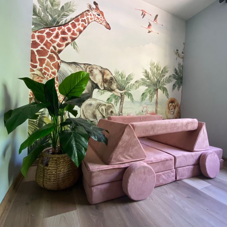 Sillón De Juegos Modular Blokid Para Niños Rosa Palo-4