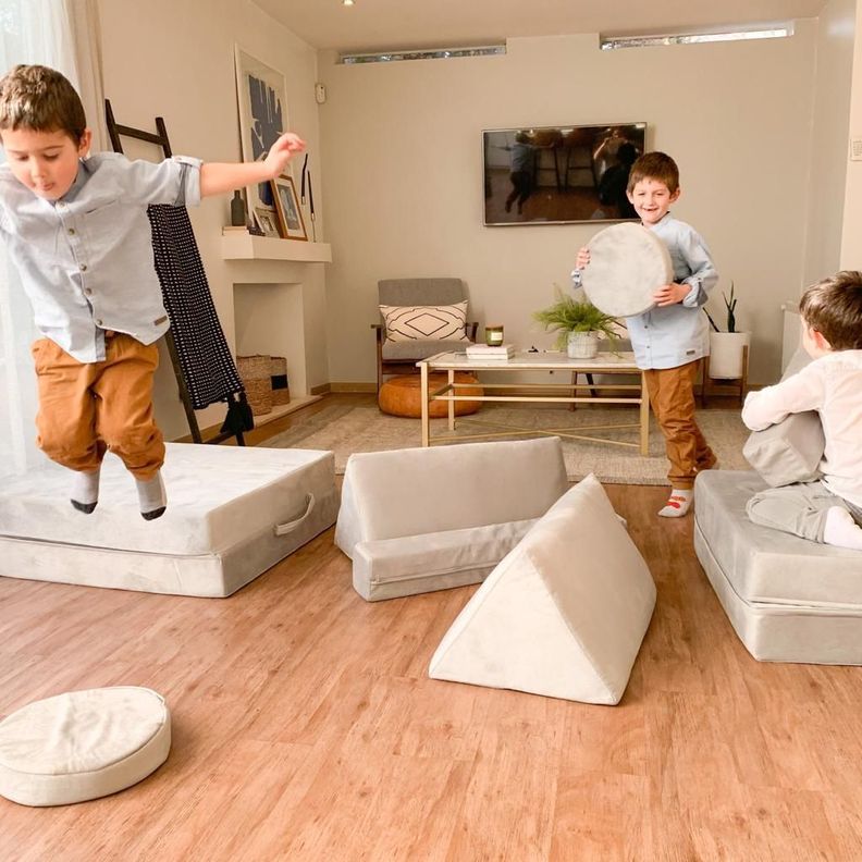 Sillón De Juegos Modular Blokid Para Niños Gris-3