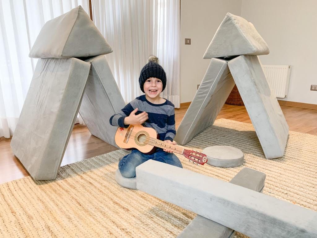 Sillón De Juegos Modular Blokid Para Niños Gris-1
