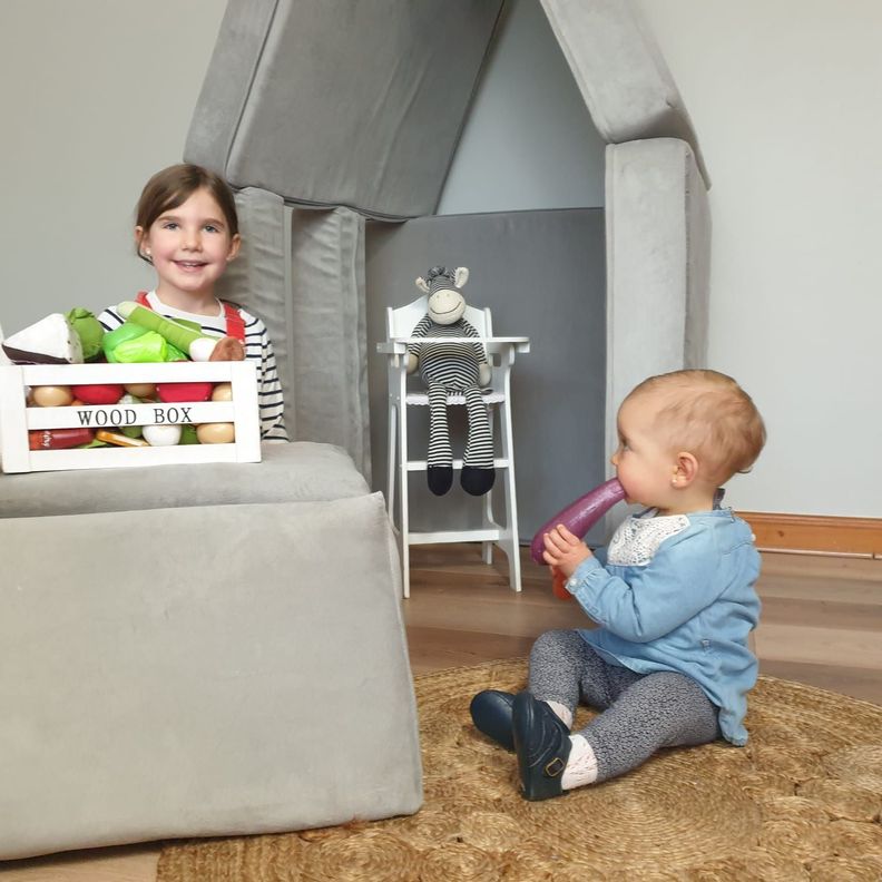 Sillón De Juegos Modular Blokid Para Niños Gris-2
