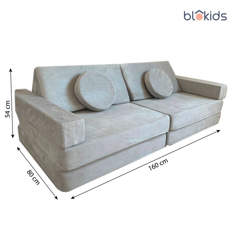 Sillón De Juegos Modular Blokid Para Niños Gris-4