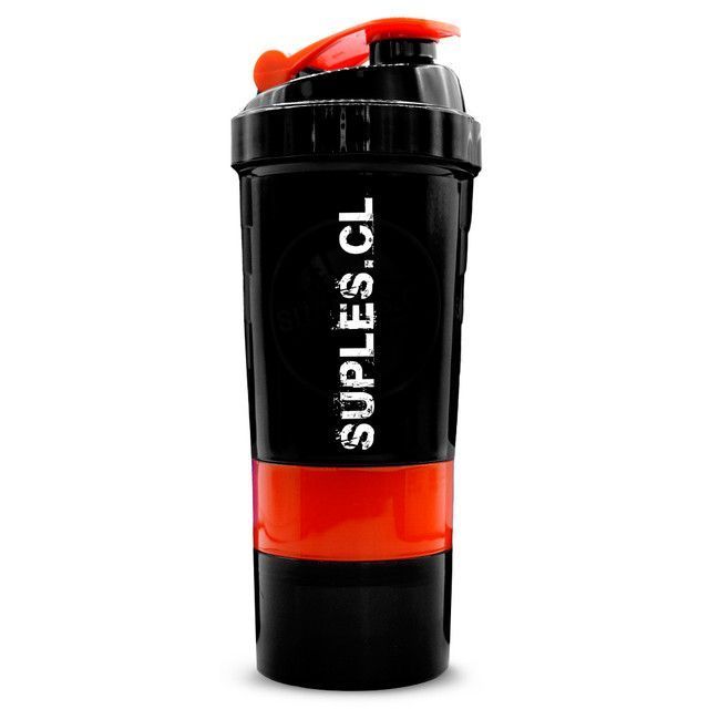 Shaker 3 en 1 600 ml - Negro/Rojo-0