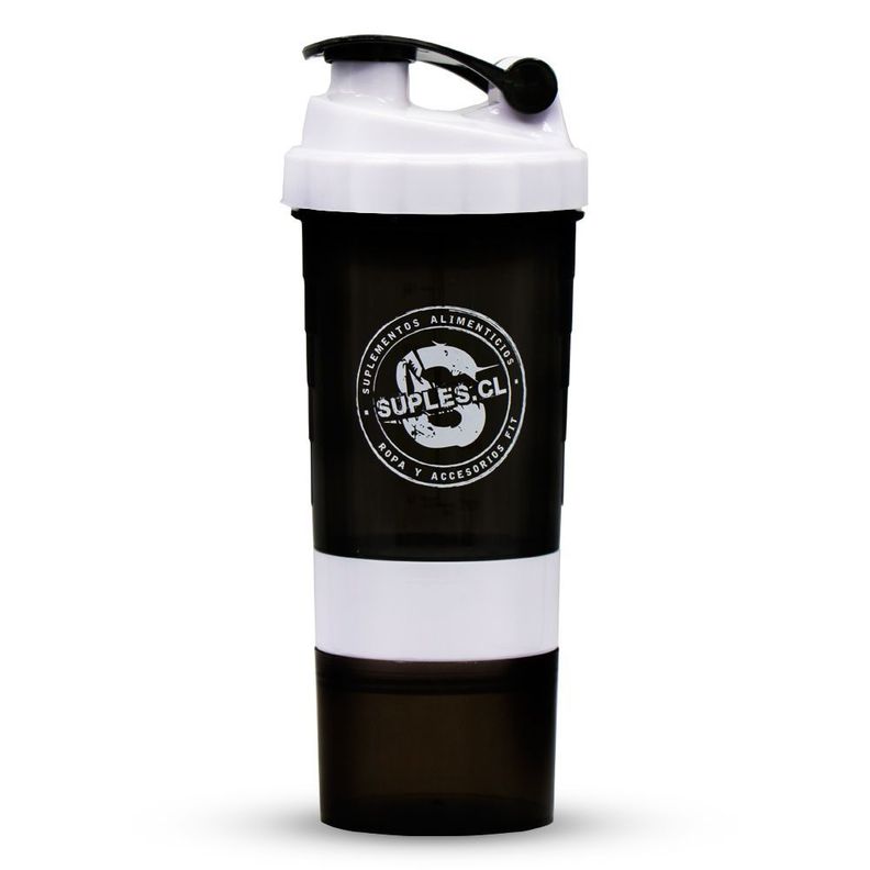 Shaker Suples 3x1 Negro con Blanco 500ml-0
