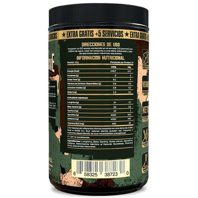 Pre Workout N.O. Explosive 350g - Raspberry Blue-1