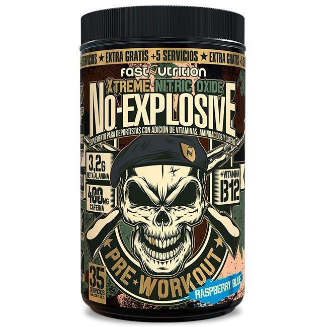Pre Workout N.O. Explosive 350g - Raspberry Blue-0