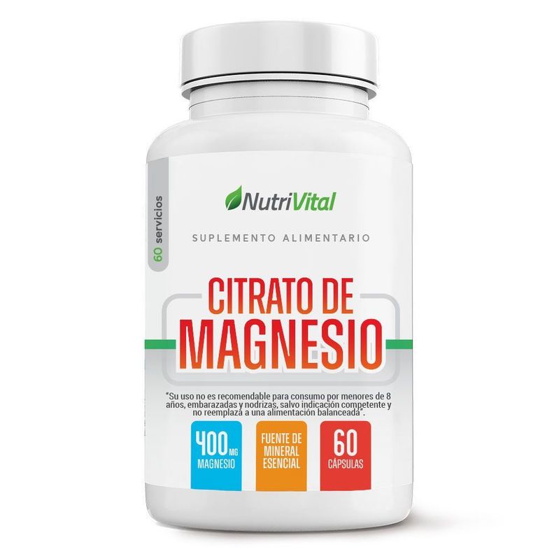 Citrato de Magnesio 400mg 60caps Nutrivital-0