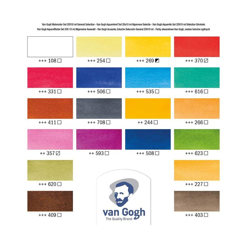 Acuarela en Tubos Van Gogh Set 20 Colores-2