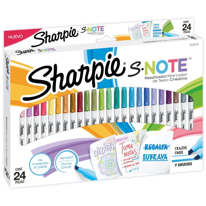 Destacadores Sharpie Note Set 24 Tonos Pasteles-0