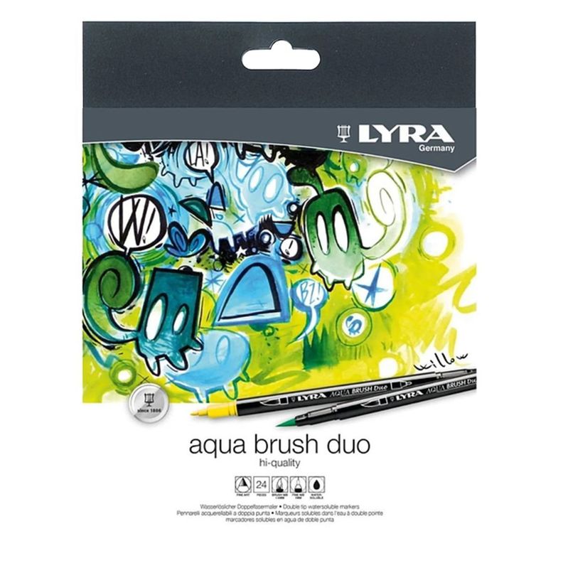 Marcadores Lyra Aqua Brush Duo Set 24 Colores-0