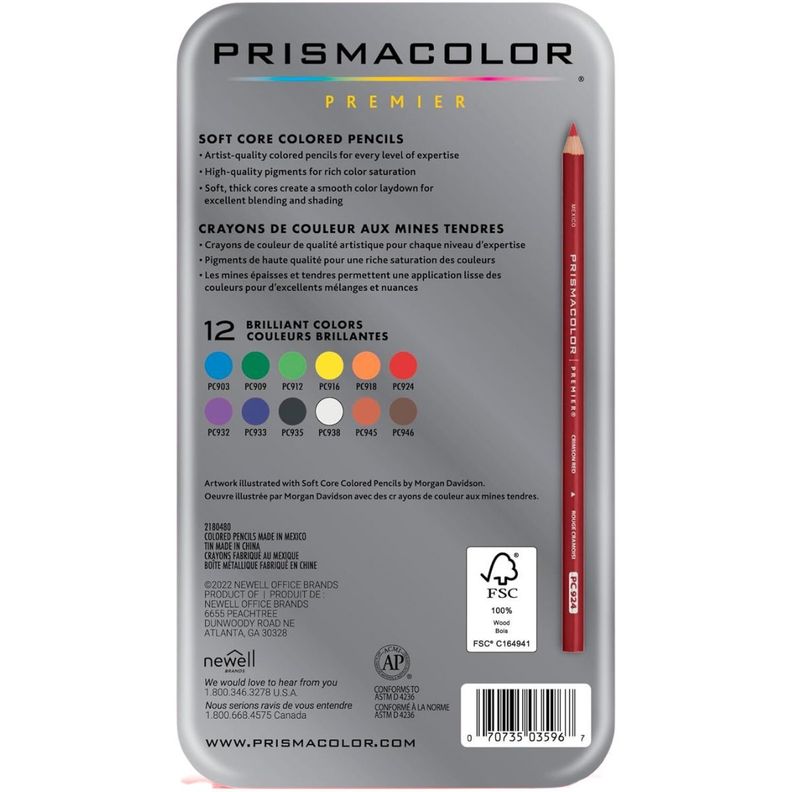 Lapices De Colores Prismacolor Set 12 Surtido