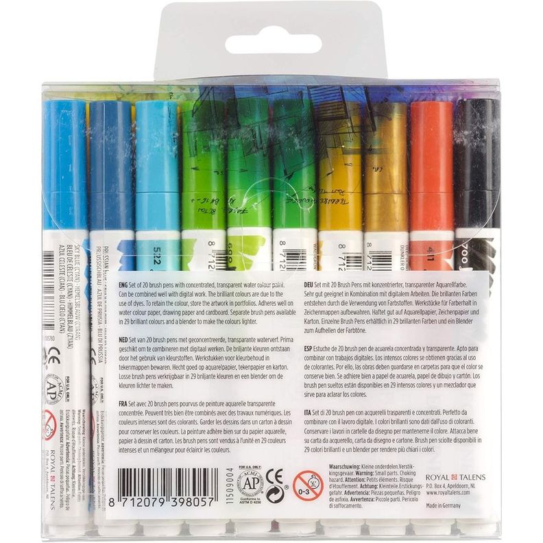 Marcadores Acuarela Ecoline Set 20 Colores-3