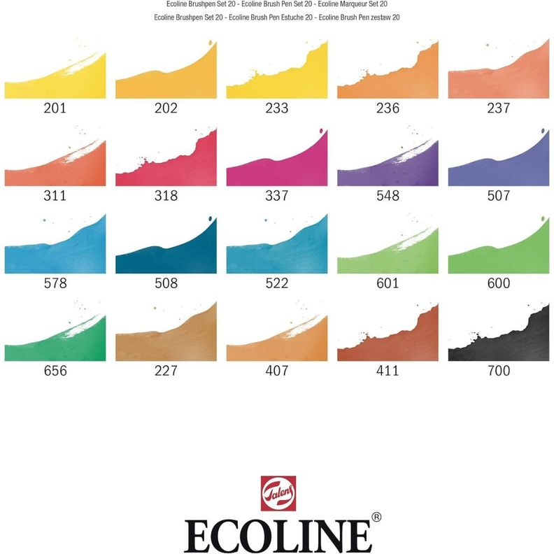 Marcadores Acuarela Ecoline Set 20 Colores-4