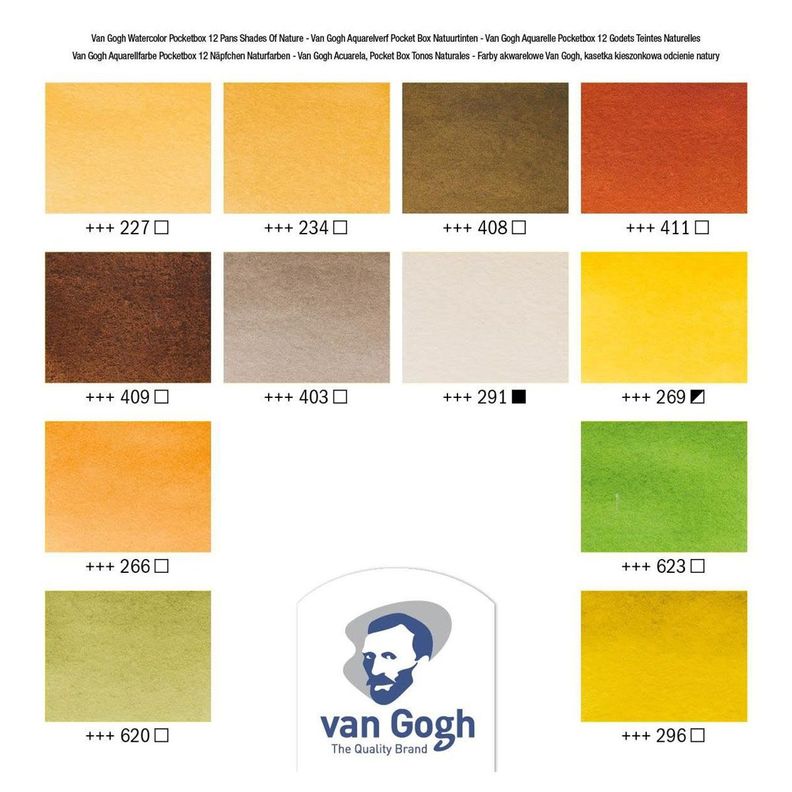 Acuarela en Pastillas Van Gogh Set 12 Tonos Naturales-3