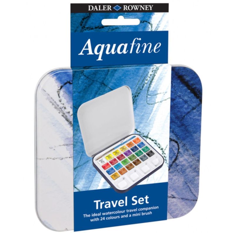 Set 24 Acuarela en Pastillas Daler Rowney Aquafine Travel-0