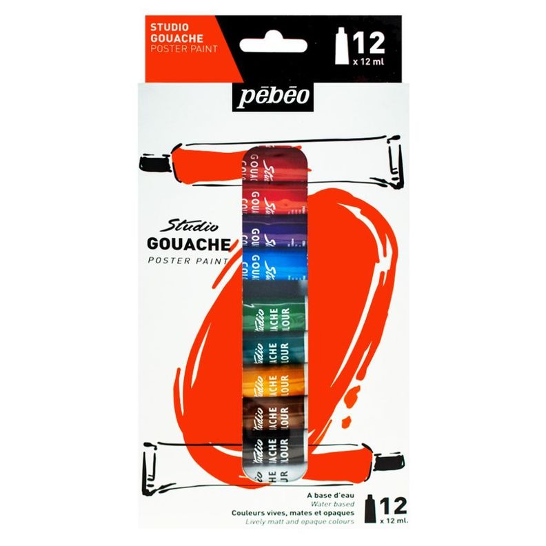 Gouache Pebeo Studio Set 12 Colores 12 ml-0