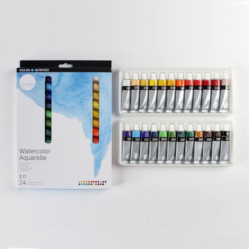 Set 24 Colores Acuarela en Tubos Daler Rowney Simply 12ml-4