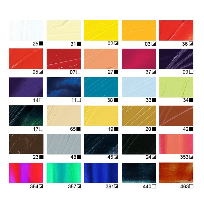 Óleo Pebeo XL Studio Set 30 Colores 20ml + Pincel-1