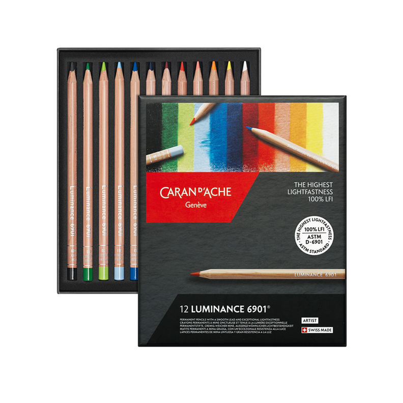 Lápices Luminance 6901 Caran D Ache Set 12 Colores-1