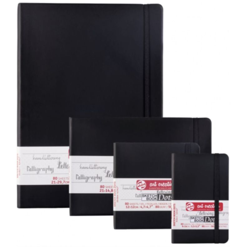Libreta Art Creation Negra 21x14,8cm 80gr 80hjas.Con Puntos-2