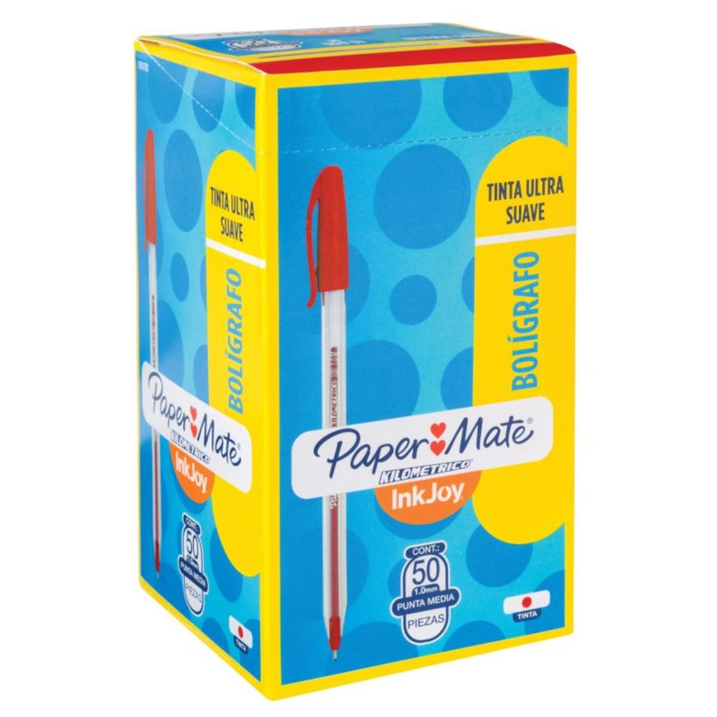 Boligrafo Inkjoy 100St Paper Mate Rojo Caja x50-0