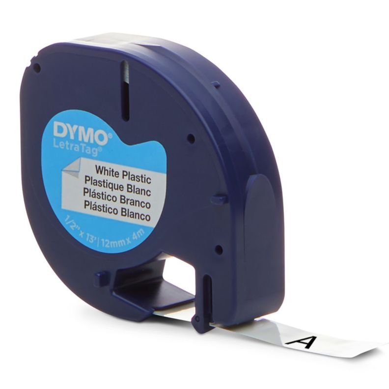 Etiqueta Plastica Dymo Blanca 12mmx4m-0