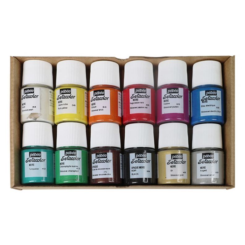 Pintura de Tela Pebeo Setacolor Opaque Set 12 x20ml Tornasol-3