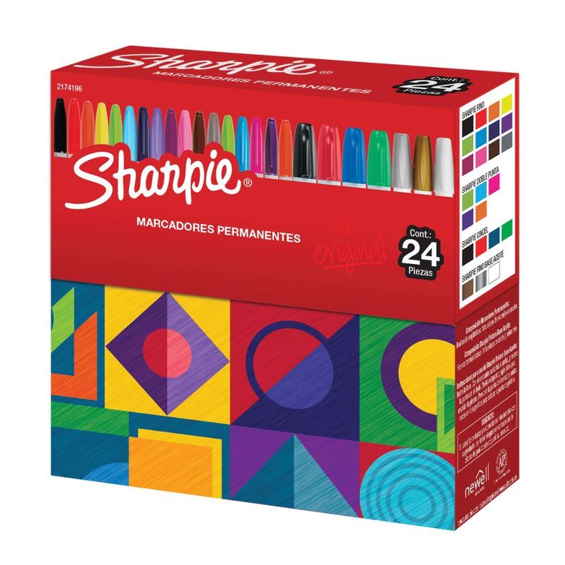 Marcadores Sharpie Puntas Surtidas Set 24 Colores-1