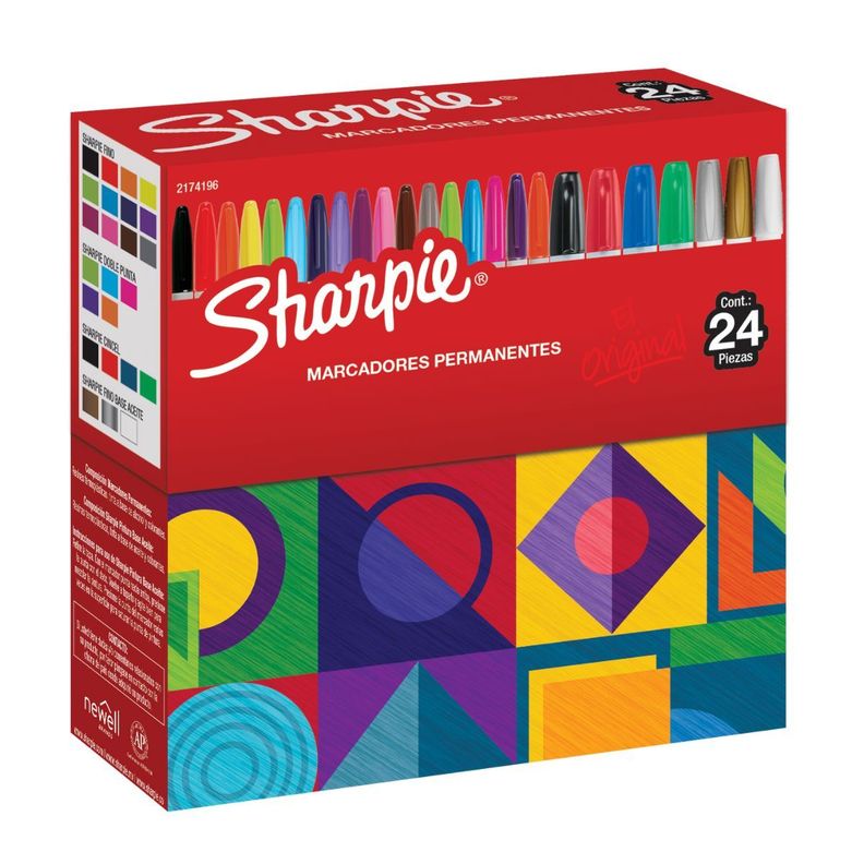 Marcadores Sharpie Puntas Surtidas Set 24 Colores-2