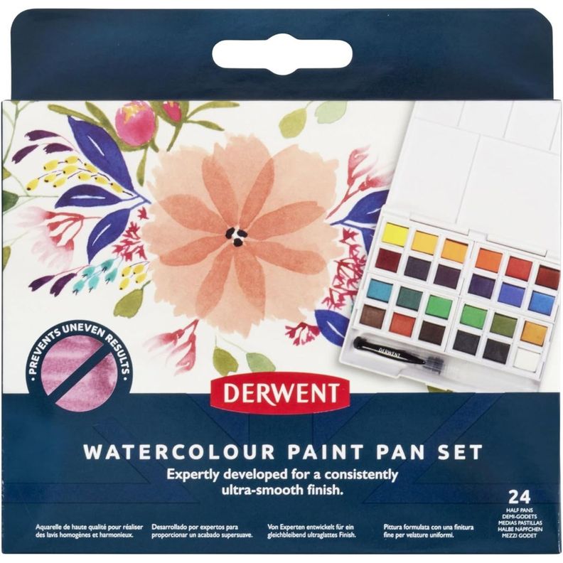 Set 24 Colores Acuarela en Pastillas Derwent-2