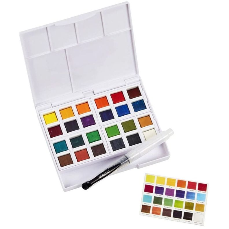 Set 24 Colores Acuarela en Pastillas Derwent-4