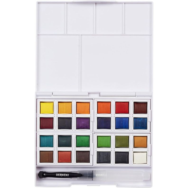 Set 24 Colores Acuarela en Pastillas Derwent-6