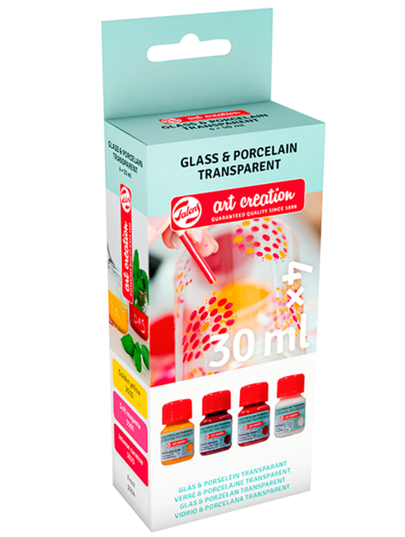 Pintura Porcelana y Vidrio Transparente Art Creation-0