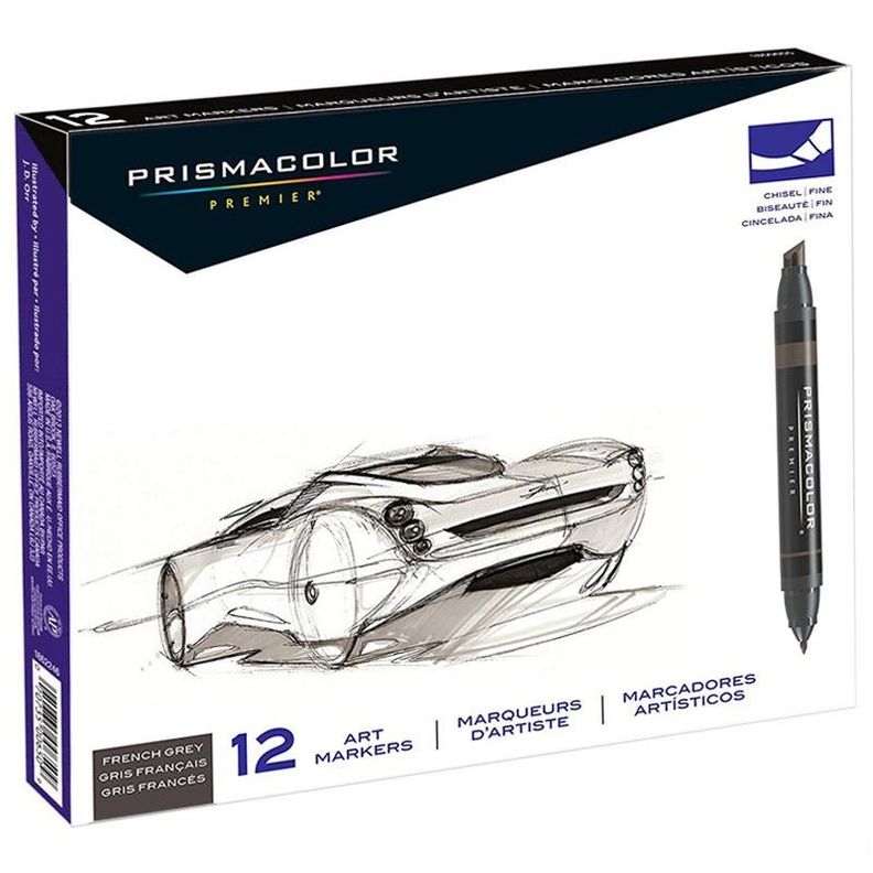 Marcadores Prismacolor Premier 12 Set Gris Frances-0