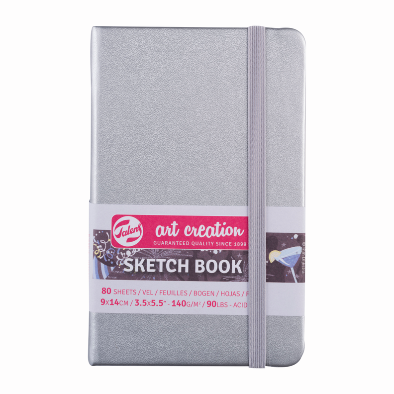 Libreta Art Creation Plateada 13x21cm 140gr 80hjas.-0