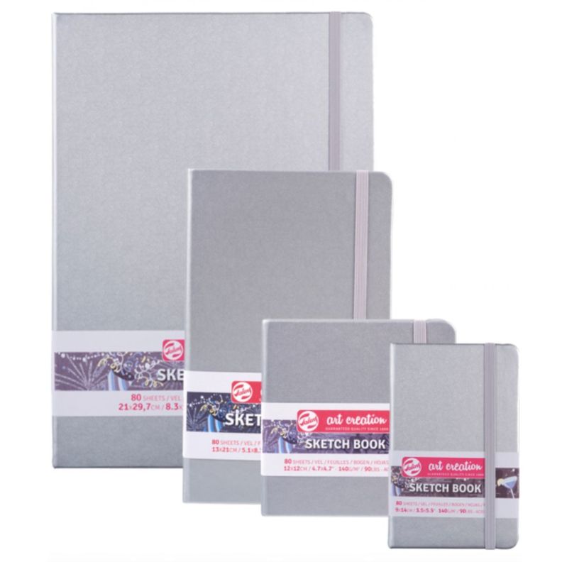 Libreta Art Creation Plateada 13x21cm 140gr 80hjas.-3