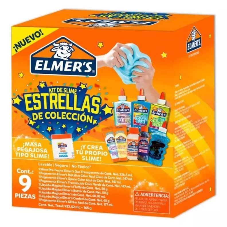 Kit de Slime Elmers Estrellas de Coleccion 9 Piezas-0