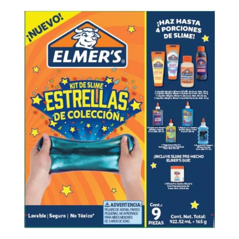 Kit de Slime Elmers Estrellas de Coleccion 9 Piezas-2