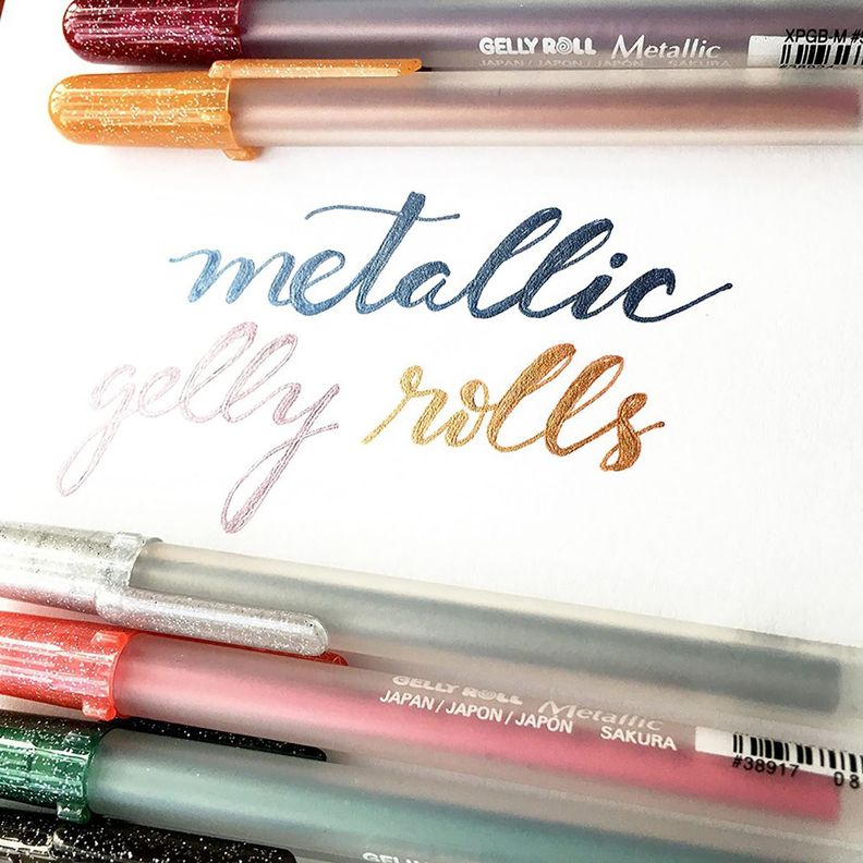 Lápices de Gel Gelly Roll Sakura Metallic 12 Colores-1