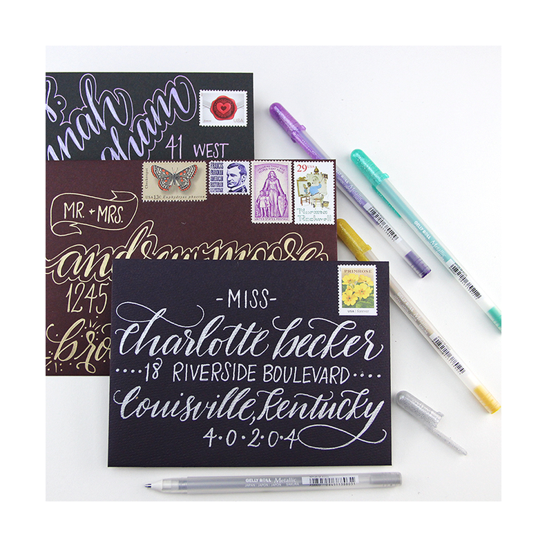 Lápices de Gel Gelly Roll Sakura Metallic 12 Colores-2