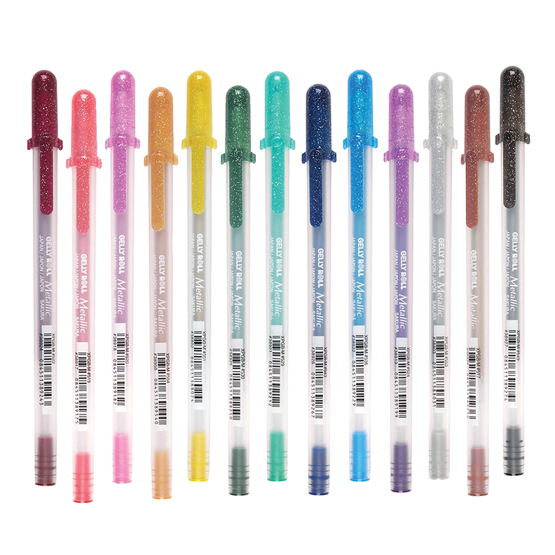 Lápices de Gel Gelly Roll Sakura Metallic 12 Colores-3