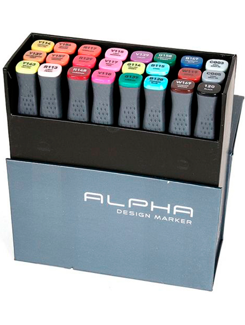 Marcadores Alpha Design Set R 24 Colores-1