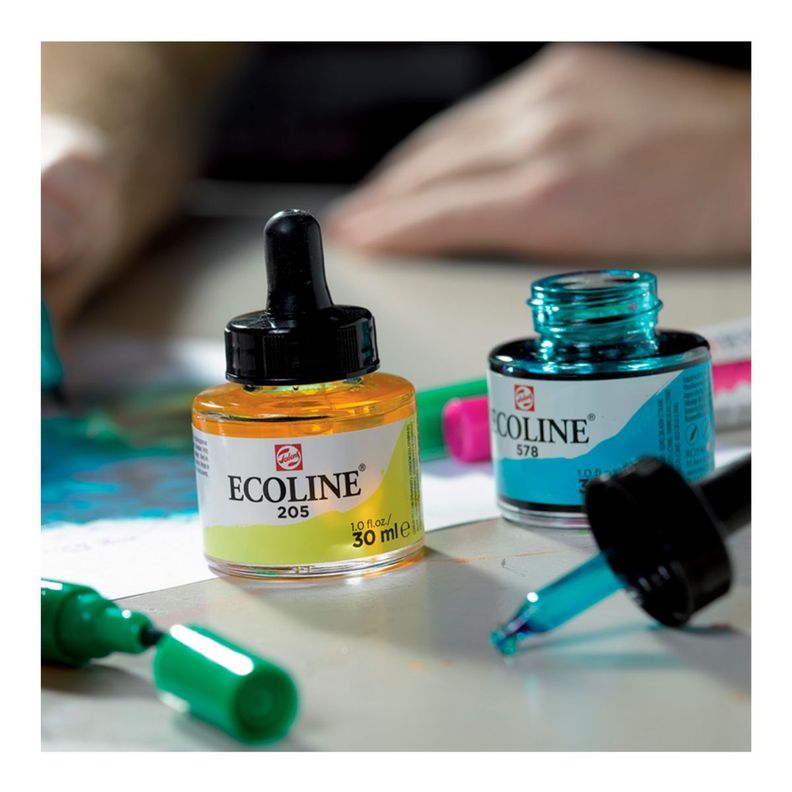 Acuarela Líquida Ecoline Gotero 5 Colores Secundarios 30ml-2