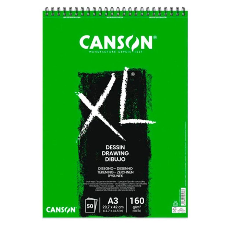 Croquera Dibujo Canson XL Dessin 160gr A3 (29 x 42 cm) 50hjs-0