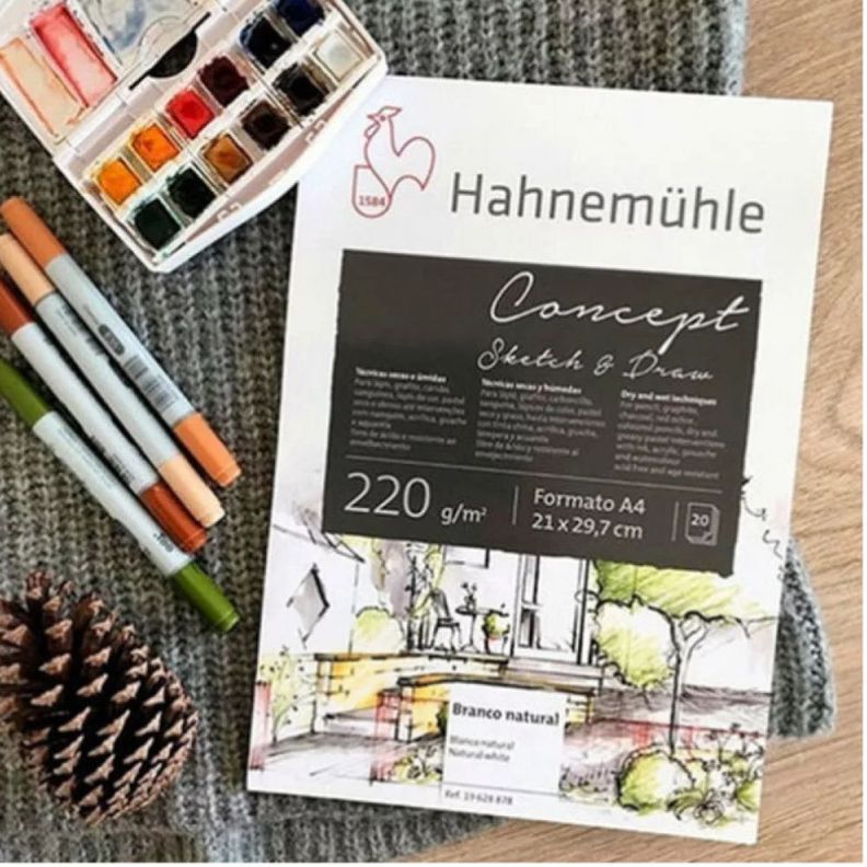 Block Dibujo Hahnemühle Concept 220gr 20hjs A3 (29 x 42 cm)-1