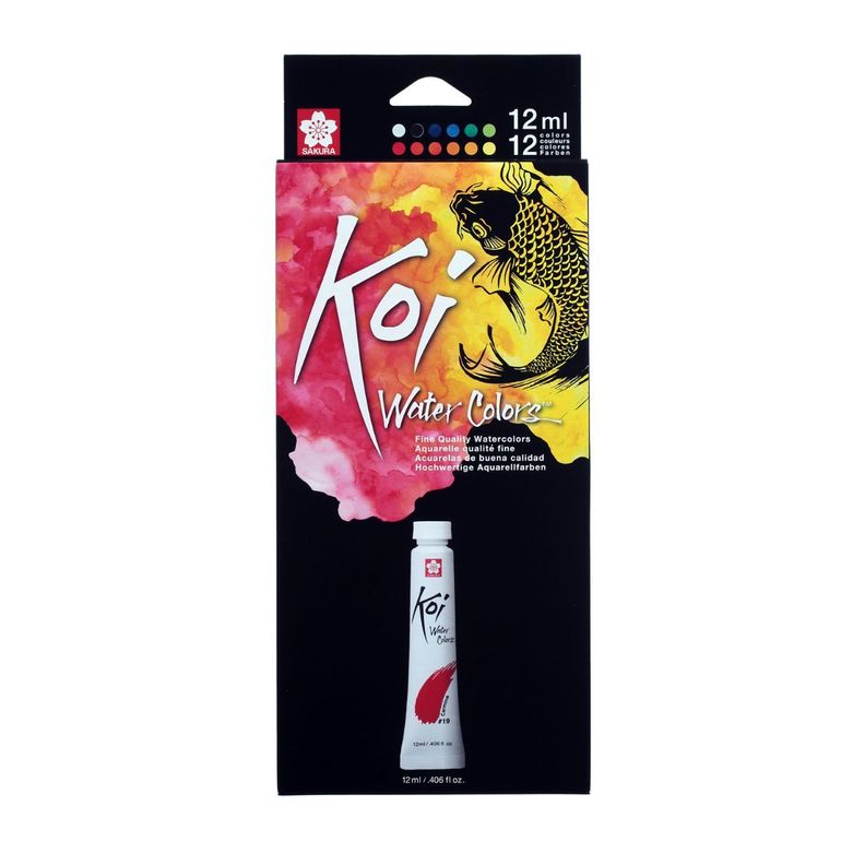 Set de Acuarelas Koi 12 Tubos 12ml Colores-0