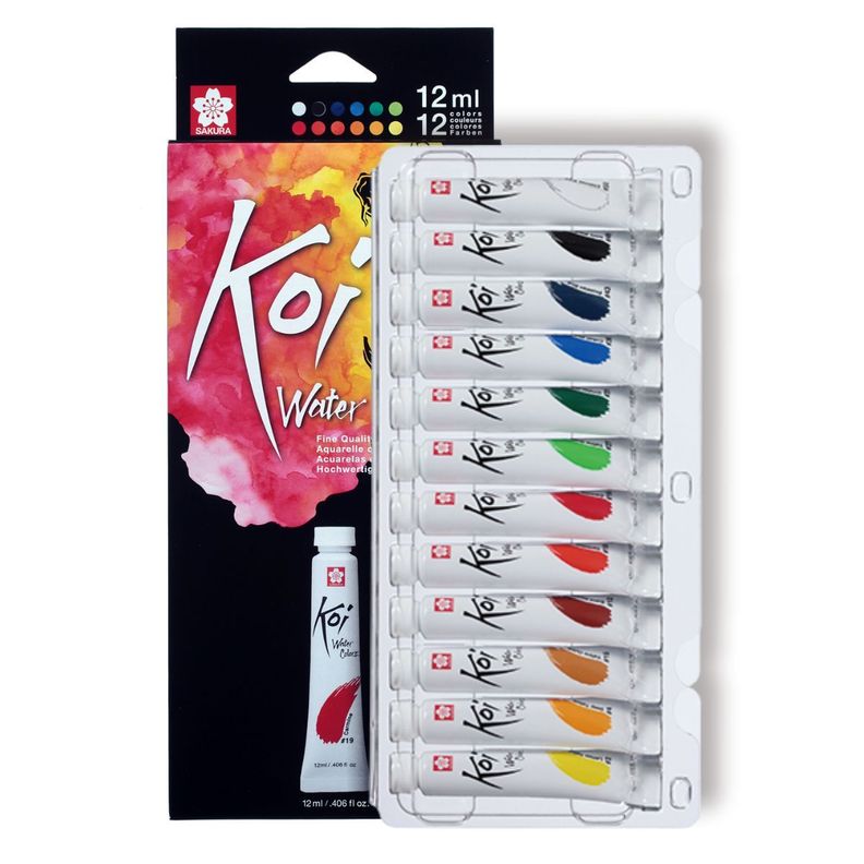 Set de Acuarelas Koi 12 Tubos 12ml Colores-2