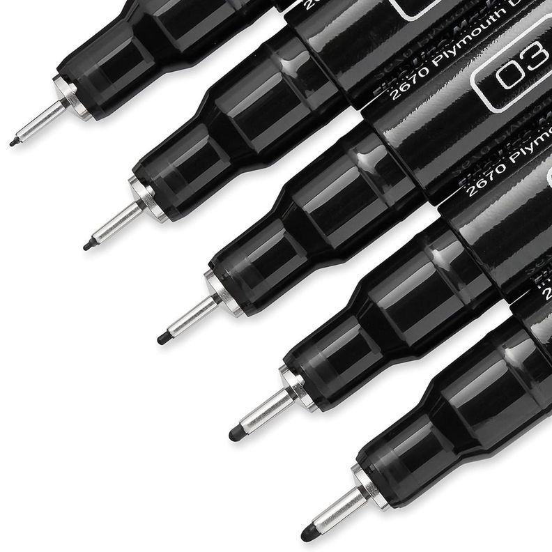 Tiralíneas Prismacolor Premier Set 5 Negros-1