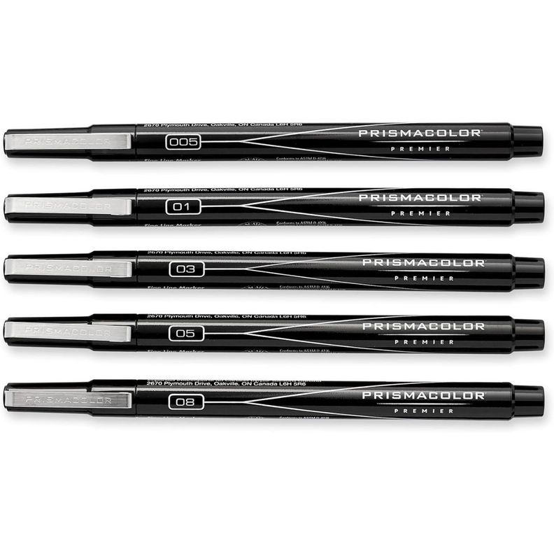Tiralíneas Prismacolor Premier Set 5 Negros-2