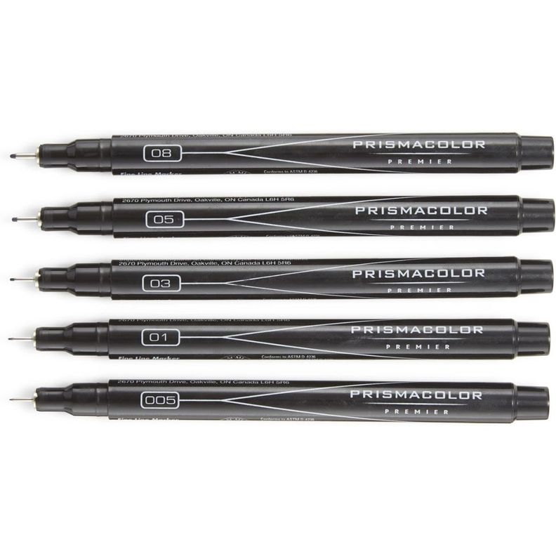 Tiralíneas Prismacolor Premier Set 5 Negros-3