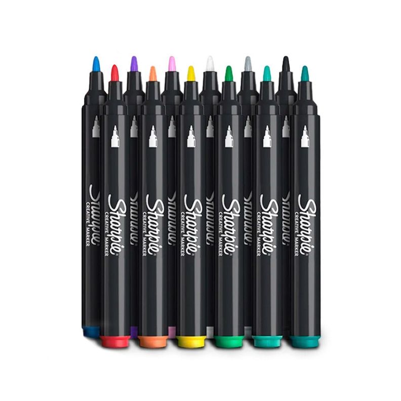 Set 12 Marcadores Acrílicos Sharpie Punta Bala Colores-1
